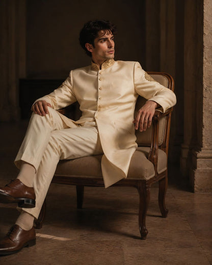 Ivory Luxe Sherwani – Signature Wedding Wear