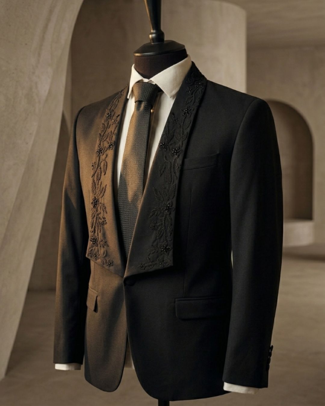 Midnight Monarch – Handcrafted Statement Tuxedo
