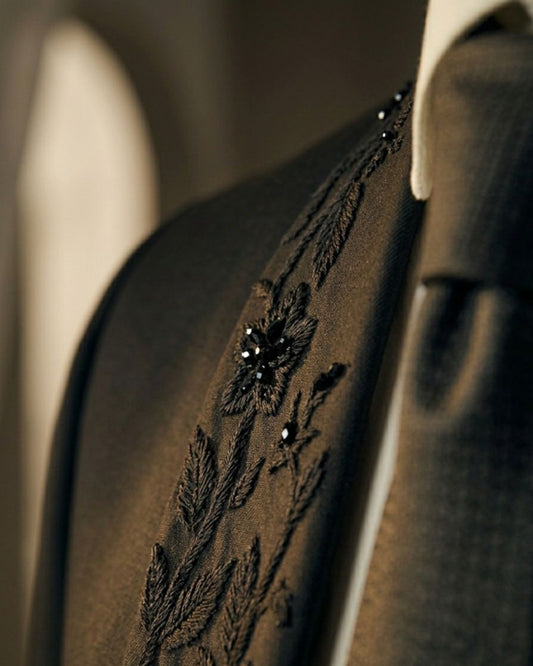 Midnight Monarch – Handcrafted Statement Tuxedo