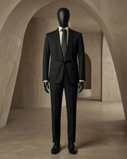 Midnight Monarch – Handcrafted Statement Tuxedo