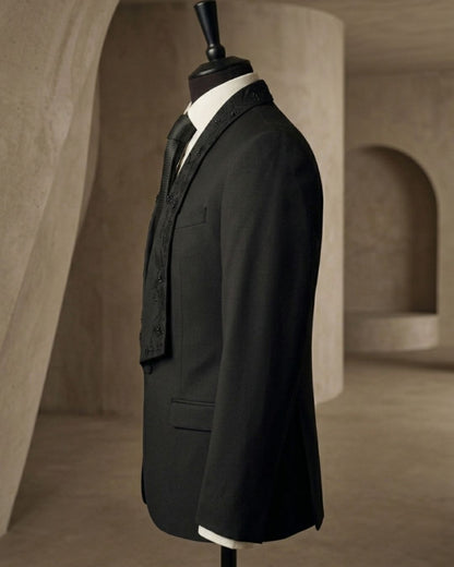 Midnight Monarch – Handcrafted Statement Tuxedo
