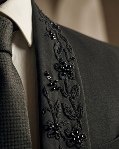 Midnight Monarch – Handcrafted Statement Tuxedo