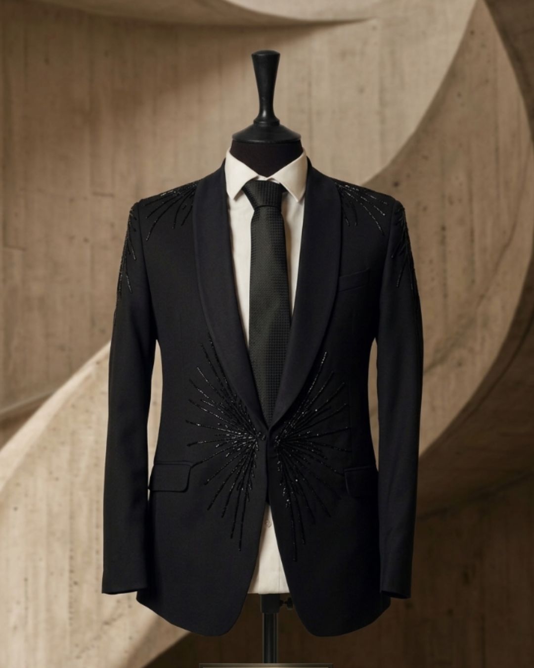 Hand-Embellished Wedding Tuxedo