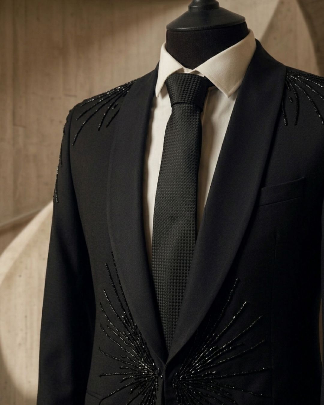 Hand-Embellished Wedding Tuxedo