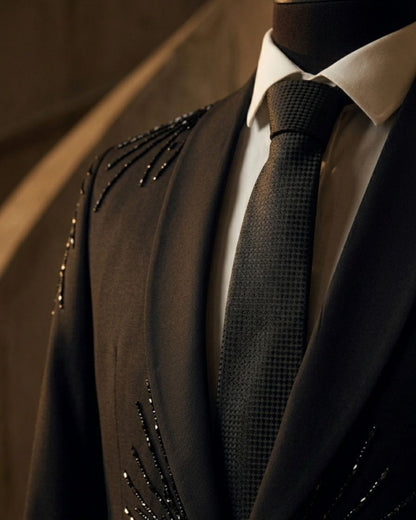 Hand-Embellished Wedding Tuxedo