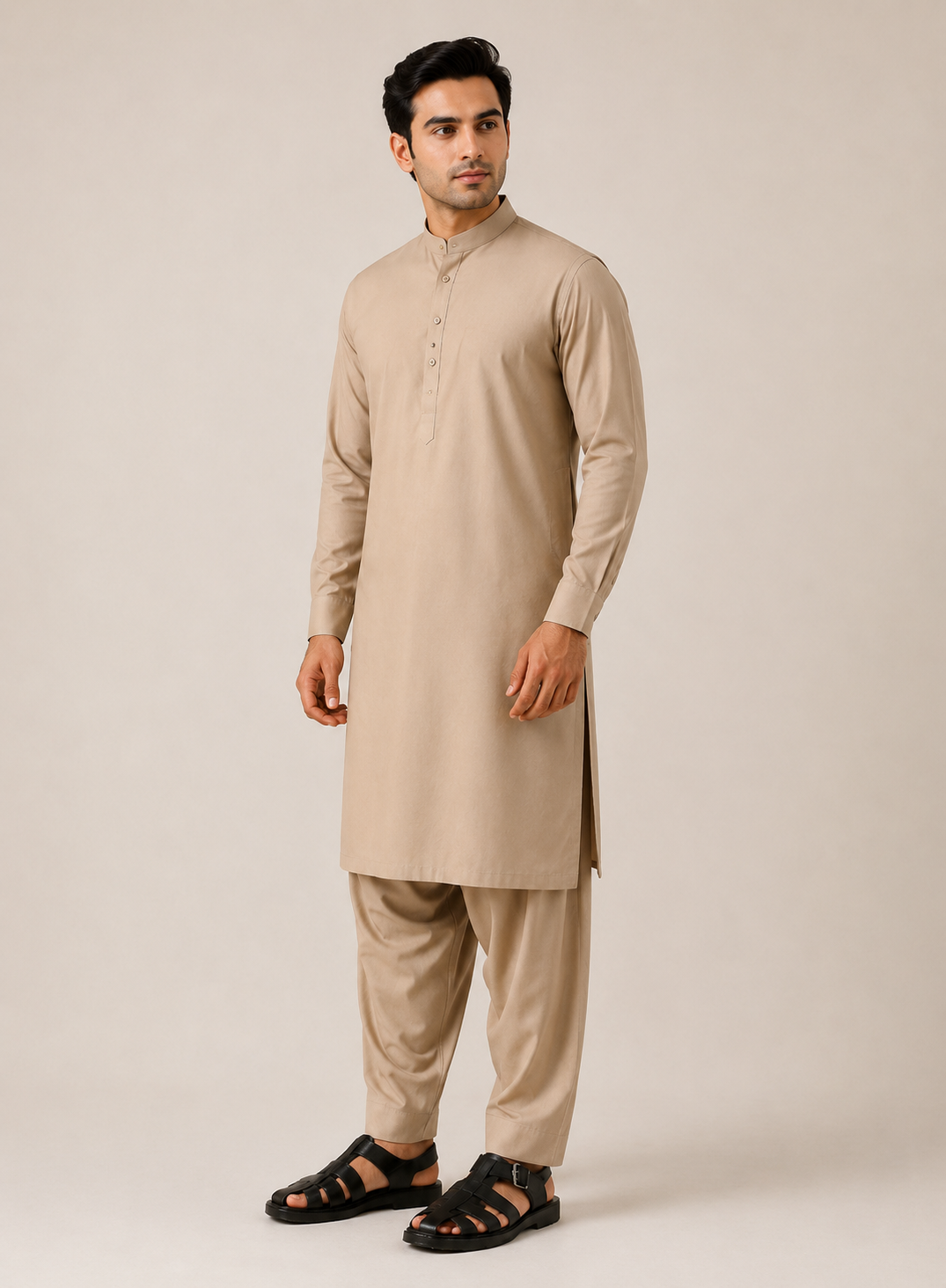 Desert Beige Shalwar Kameez