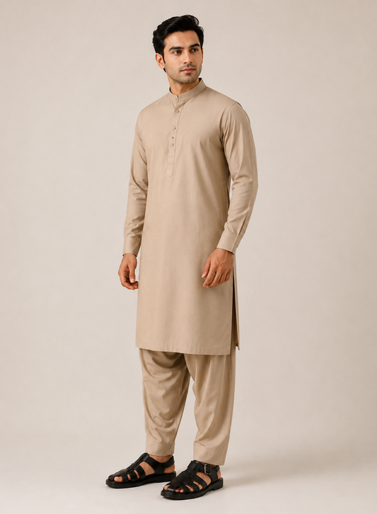 Desert Beige Shalwar Kameez