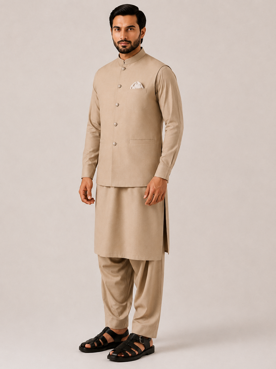 Sarmaya | 3-Piece Waistcoat Cord Set