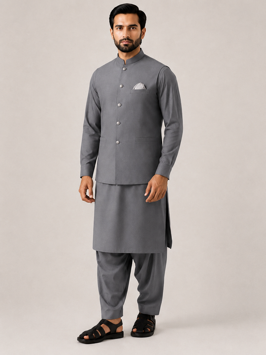 Sikandar | 3-Piece Waistcoat Cord Set